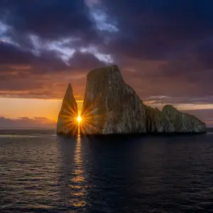 Kicker Rock at sunset