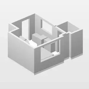 3D LiDAR scan of a dorm room